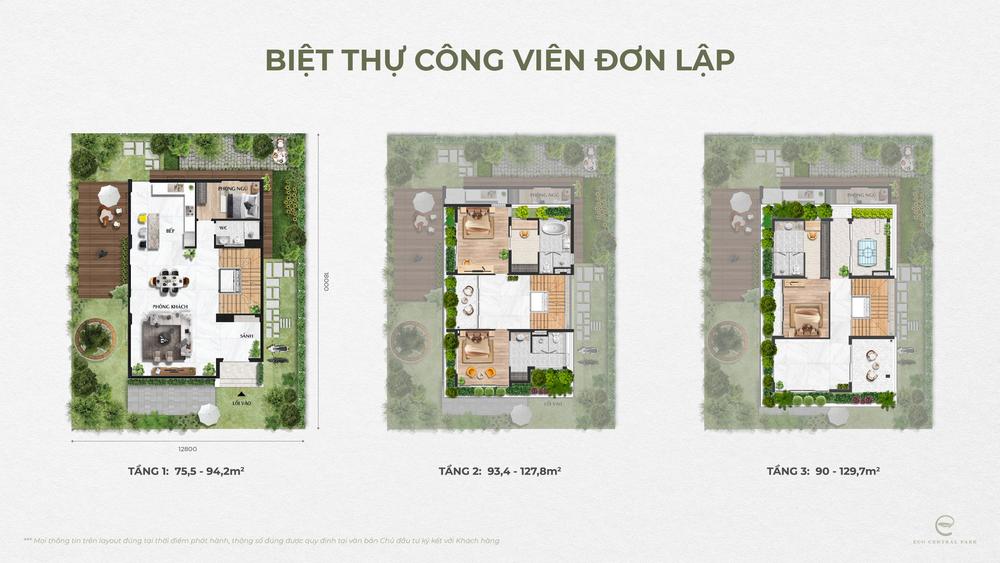 Mặt bằng Biệt thự đơn lập - Phân khu Plaza tại Ecopark Vinh