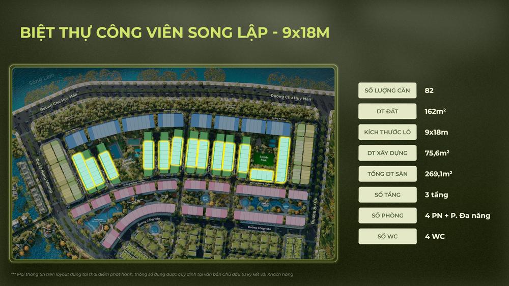 Vị trí Biệt thự song lập - Phân khu Plaza tại Ecopark Vinh