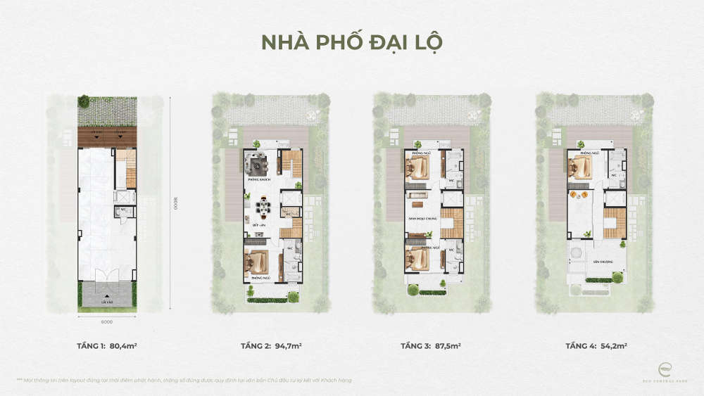 Mặt bằng Nhà phố đại lộ - Phân khu Plaza tại Ecopark Vinh