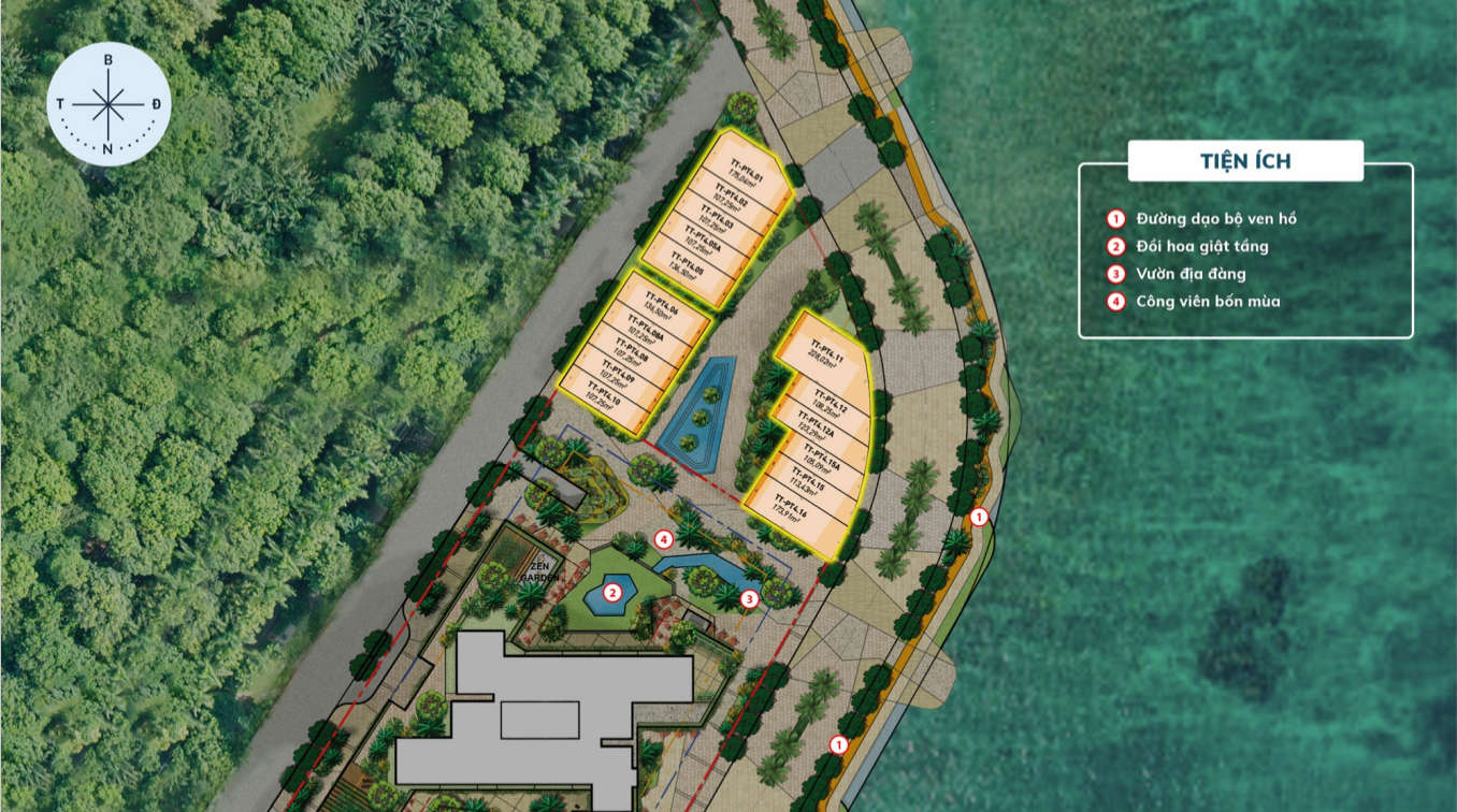 mặt bằng phân lô nhà phố vịnh đảo Haven Park