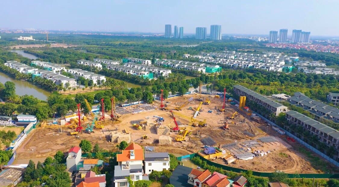 tiến độ của dự án Solforest Ecopark T12/2020