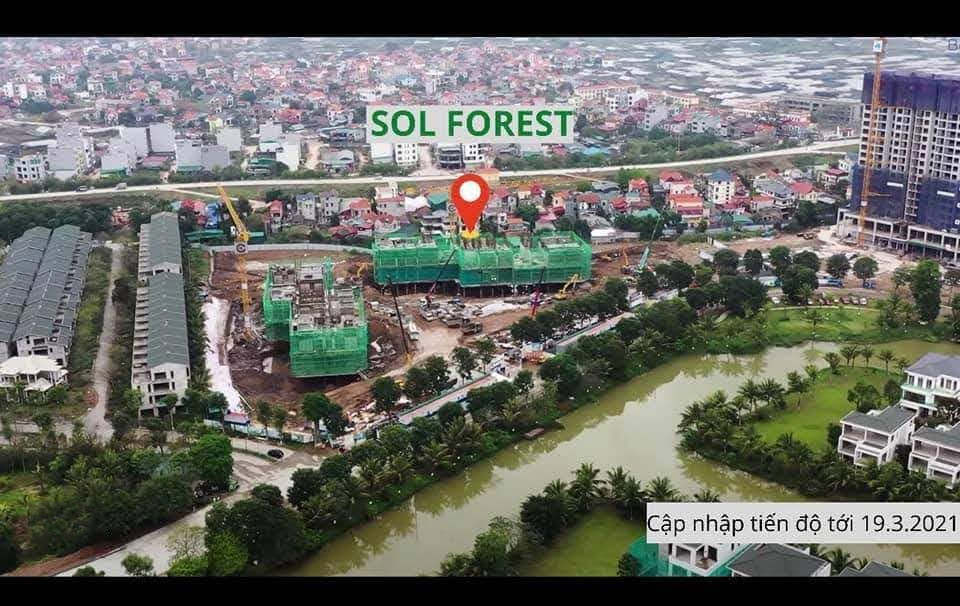 tiến độ của dự án Solforest Ecopark T2/2021