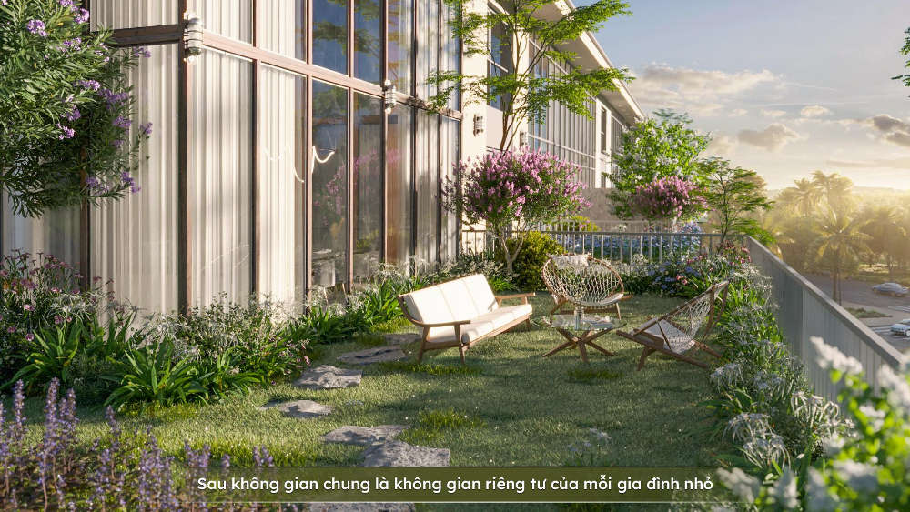 Không gian riêng tư tại Thủy Tiên Sky Villas Ecopark