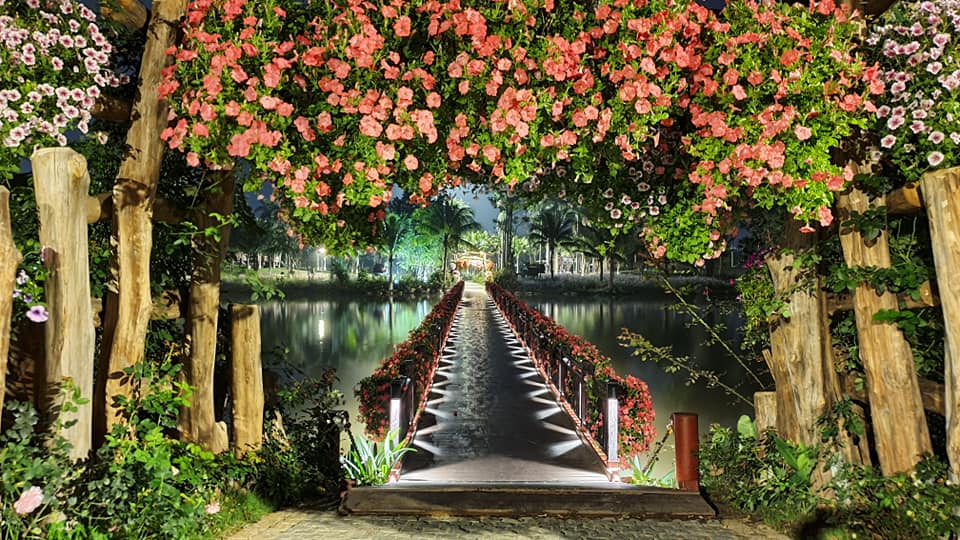 Công viên Hồ Thiên Nga Ecopark ban đêm