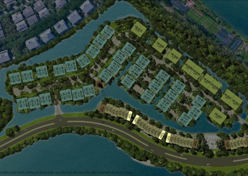 Sơ đồ phân lô nhà phố 3 mặt tiền Làng Hà Lan Ecopark