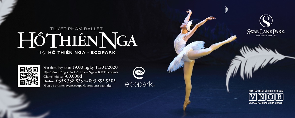 Tuyệt phẩm ballet Hồ Thiên Nga trình diễn tại Ecopark